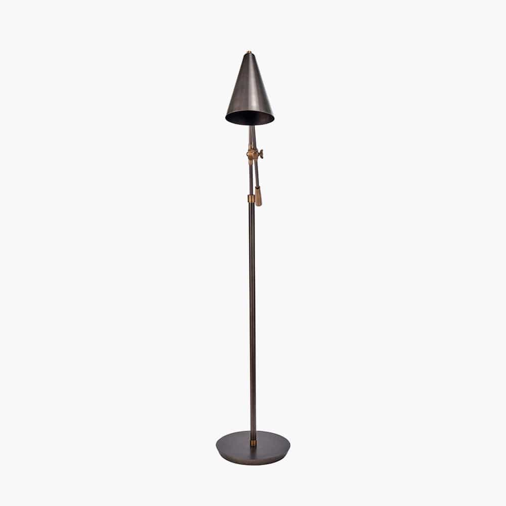 Pacific Lifestyle Lighting Emiliano Antique Bronze and Antique Brass Adjustable Task Floor Lamp House of Isabella UK