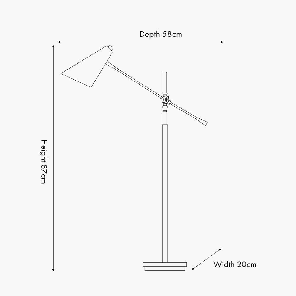 Emiliano Antique Bronze and Antique Brass Adjustable Task Table Lamp.