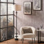 Emilio Matt Black Candlestick Floor Lamp Base.
