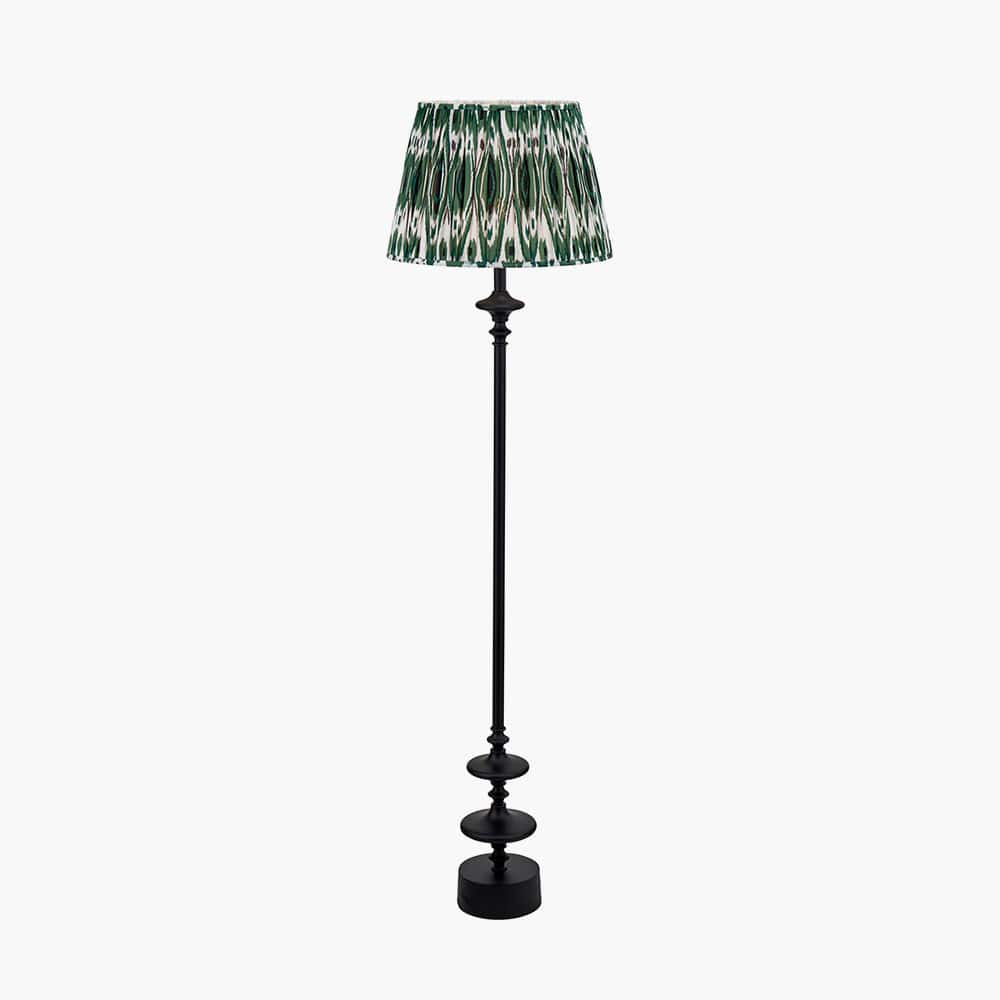 Emilio Matt Black Candlestick Floor Lamp Base.