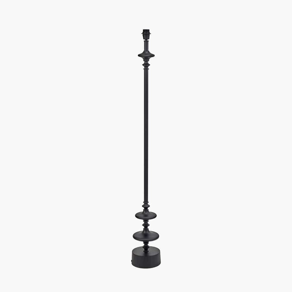 Emilio Matt Black Candlestick Floor Lamp Base.