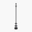 Emilio Matt Black Candlestick Floor Lamp Base.