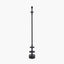 Emilio Matt Black Candlestick Floor Lamp Base.