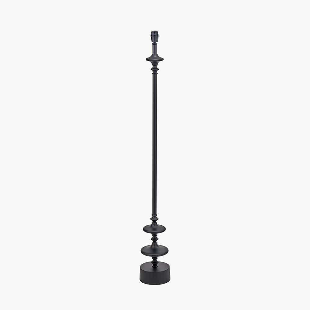 Emilio Matt Black Candlestick Floor Lamp Base.