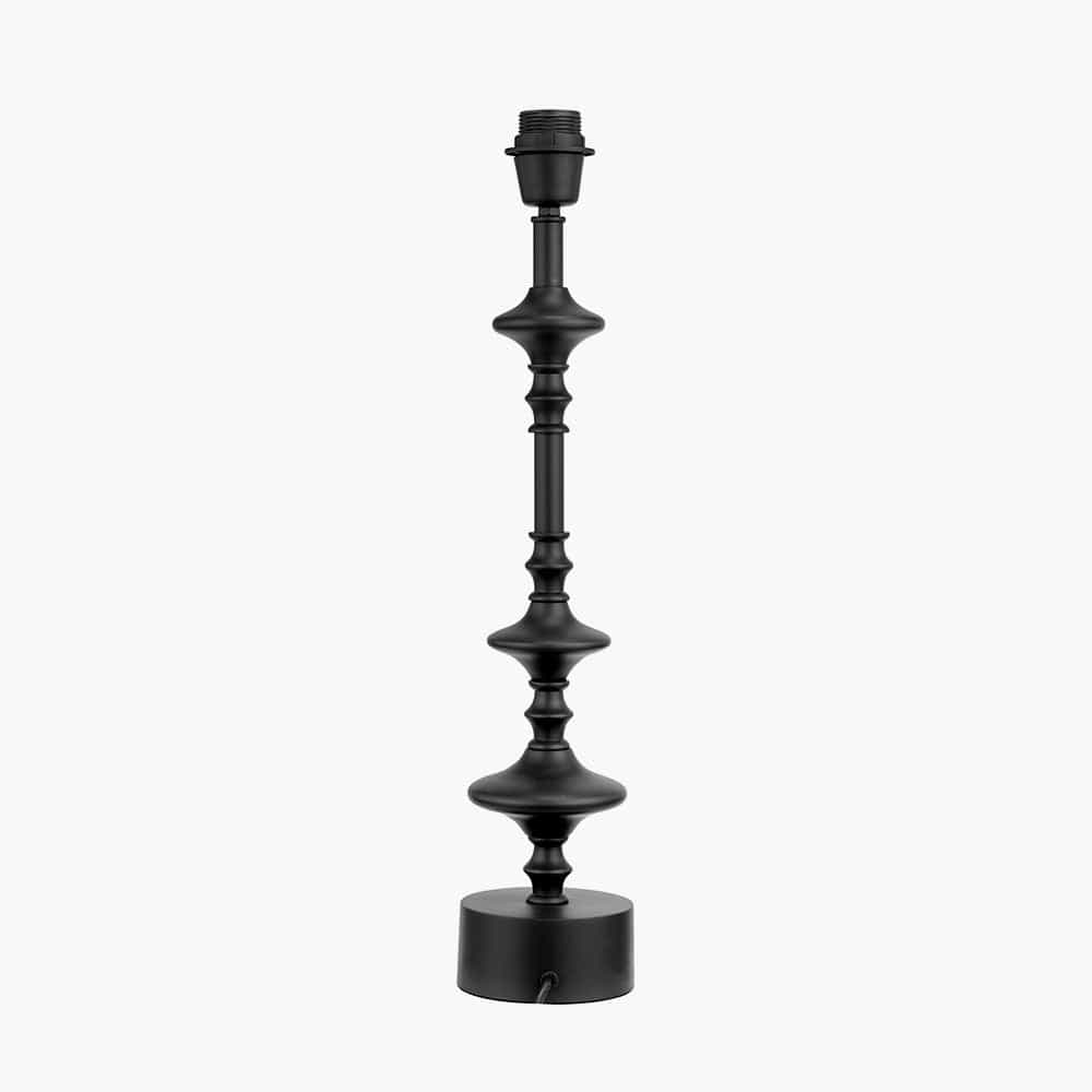 Emilio Matt Black Candlestick Table Lamp Base.