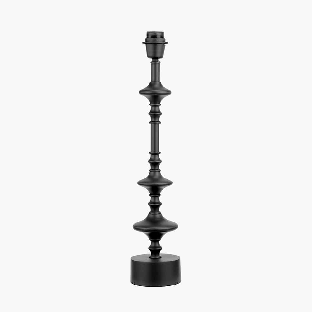 Emilio Matt Black Candlestick Table Lamp Base.