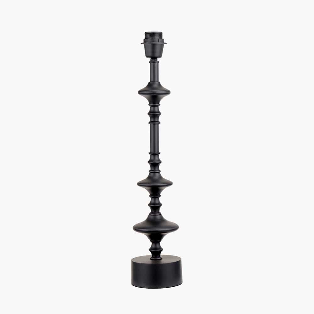 Emilio Matt Black Candlestick Table Lamp Base.