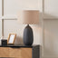 Pacific Lifestyle Lighting Erika Black Vintage Textured Ceramic Table Lamp House of Isabella UK