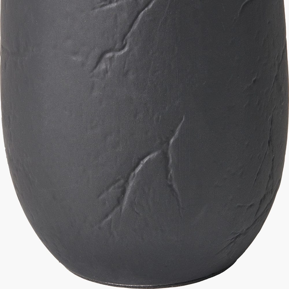 Pacific Lifestyle Lighting Erika Black Vintage Textured Ceramic Table Lamp House of Isabella UK