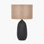 Pacific Lifestyle Lighting Erika Black Vintage Textured Ceramic Table Lamp House of Isabella UK