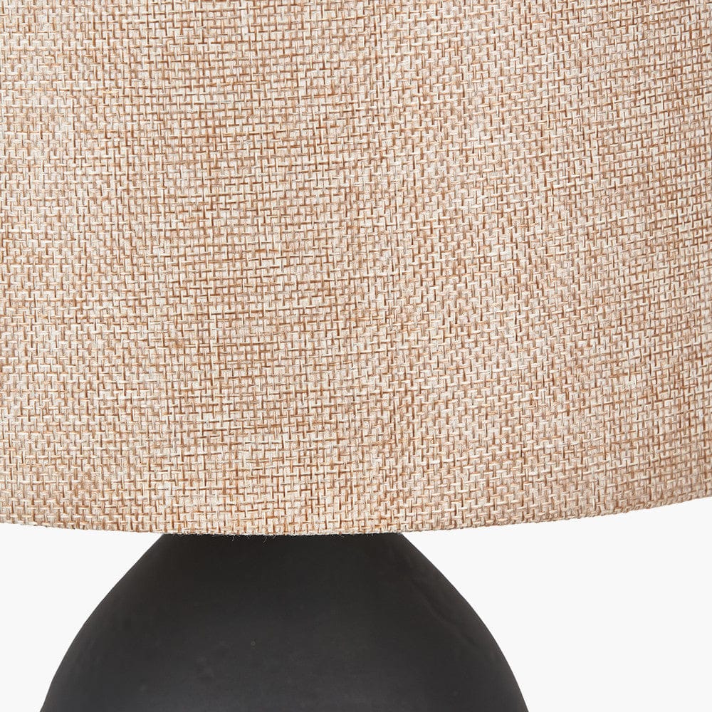 Pacific Lifestyle Lighting Erika Black Vintage Textured Ceramic Table Lamp House of Isabella UK