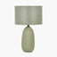 Pacific Lifestyle Lighting Erika Sage Vintage Textured Ceramic Table Lamp House of Isabella UK