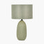 Pacific Lifestyle Lighting Erika Sage Vintage Textured Ceramic Table Lamp House of Isabella UK