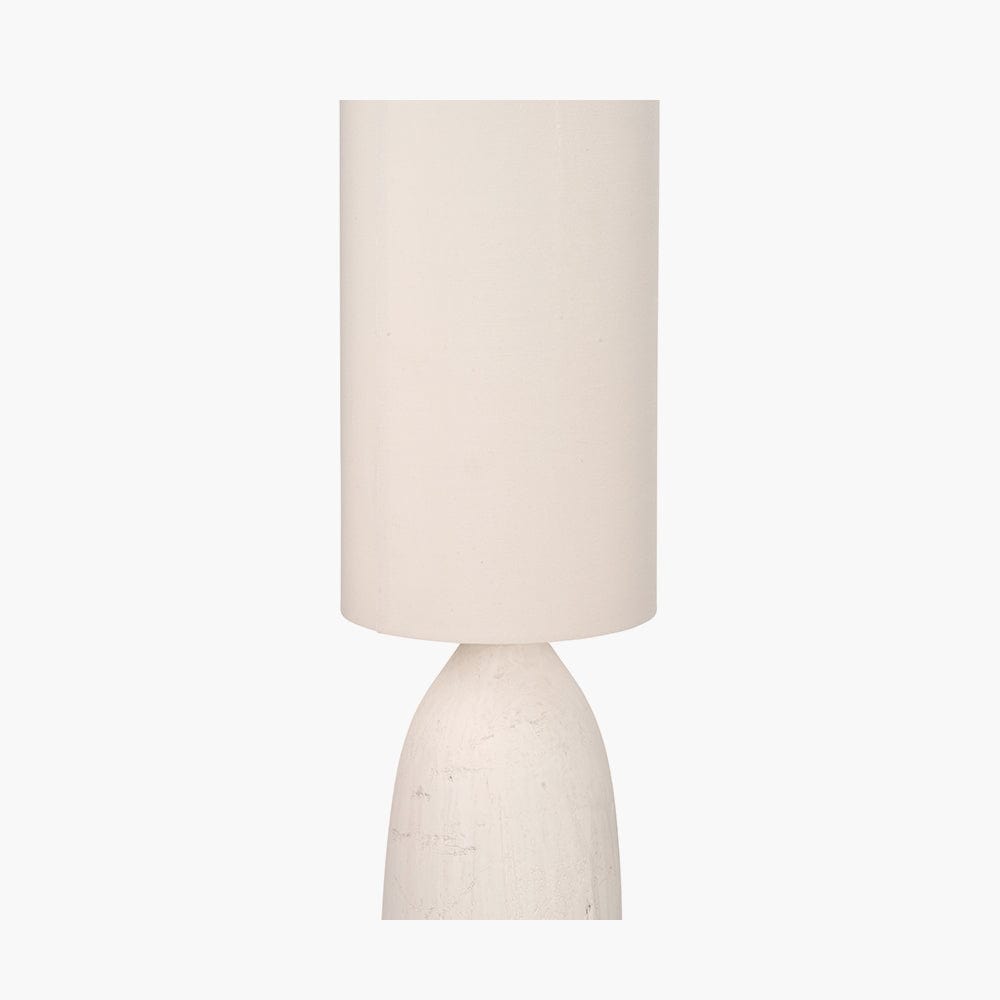 Erika White Vintage Textured Ceramic Floor Lamp.