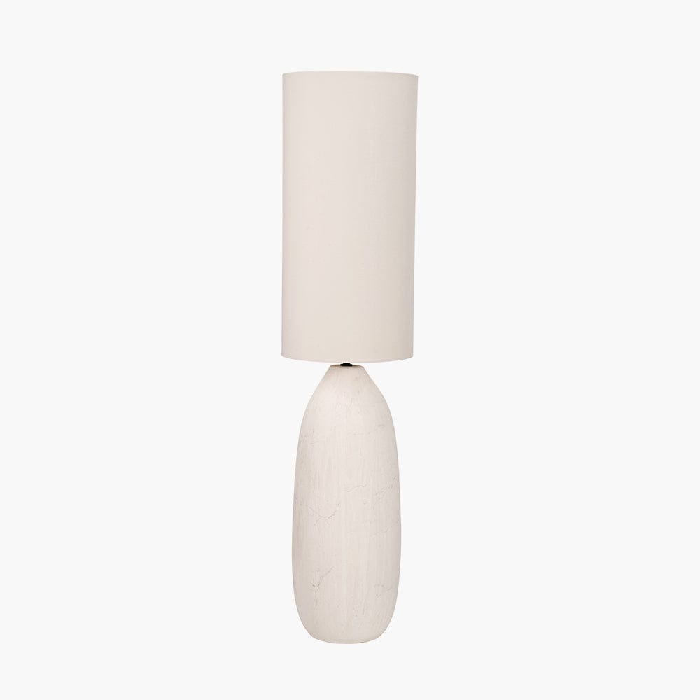Erika White Vintage Textured Ceramic Floor Lamp.