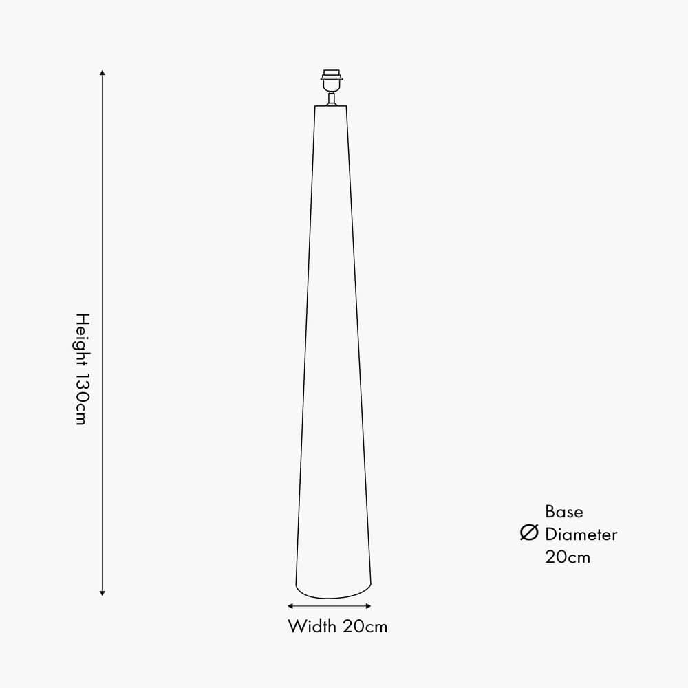 Pacific Lifestyle Lighting Esha Natural Conical Wood Floor Lamp Base House of Isabella UK