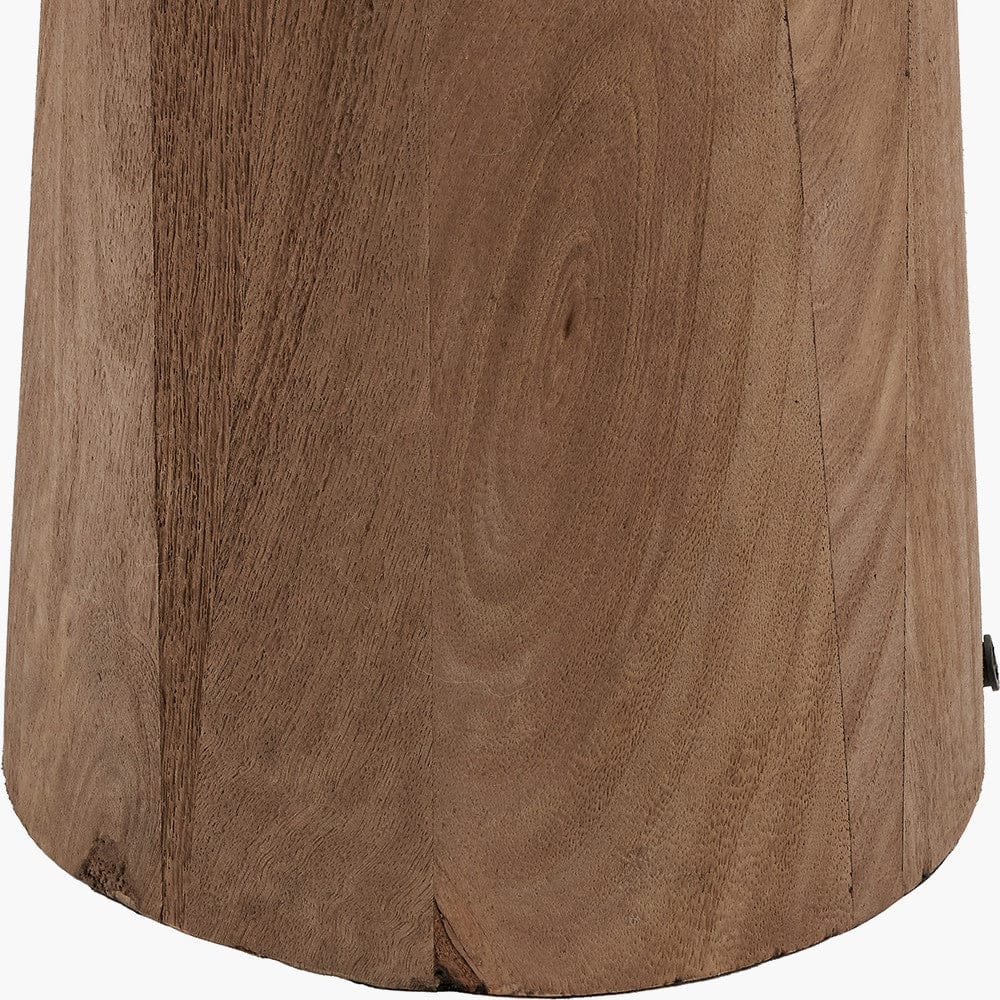 Pacific Lifestyle Lighting Esha Natural Conical Wood Floor Lamp Base House of Isabella UK