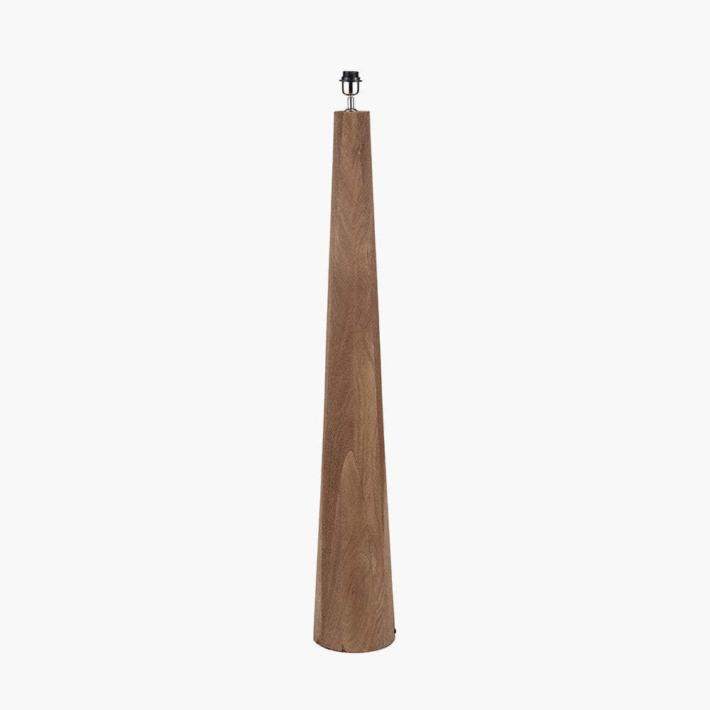 Pacific Lifestyle Lighting Esha Natural Conical Wood Floor Lamp Base House of Isabella UK
