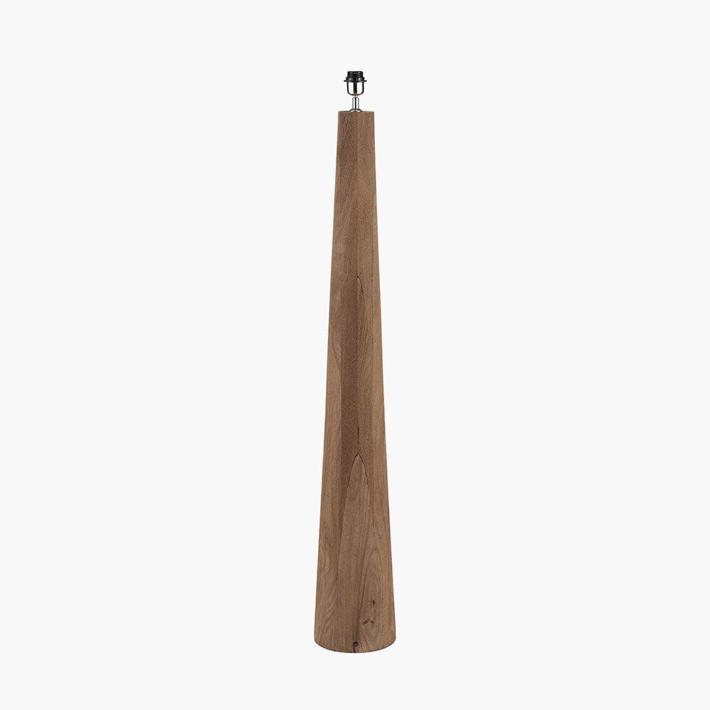 Pacific Lifestyle Lighting Esha Natural Conical Wood Floor Lamp Base House of Isabella UK