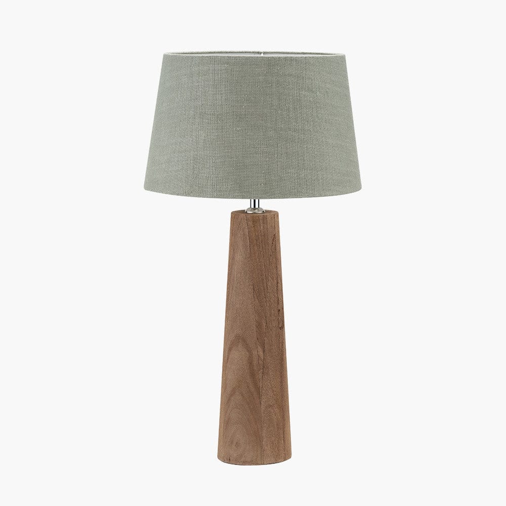 Pacific Lifestyle Lighting Esha Natural Conical Wood Table Lamp Base House of Isabella UK