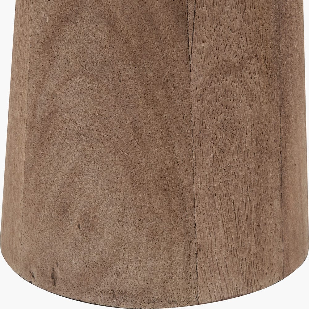 Pacific Lifestyle Lighting Esha Natural Conical Wood Table Lamp Base House of Isabella UK