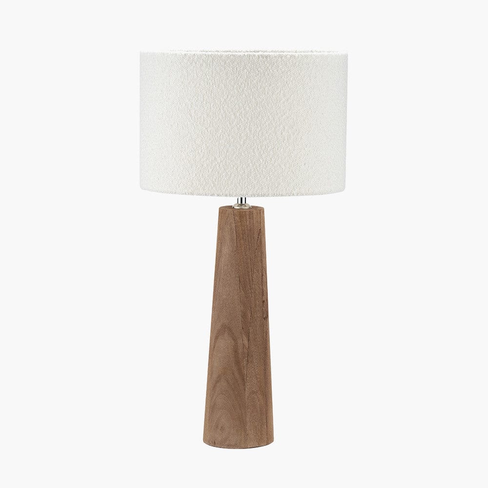Pacific Lifestyle Lighting Esha Natural Conical Wood Table Lamp Base House of Isabella UK