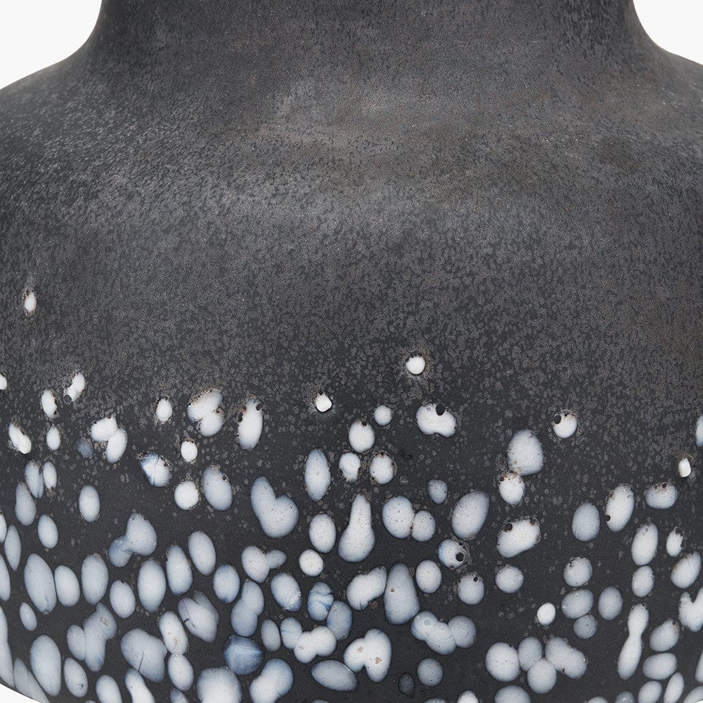 Pacific Lifestyle Lighting Etna Black and White Glass Table Lamp Base House of Isabella UK