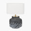 Pacific Lifestyle Lighting Etna Black and White Glass Table Lamp Base House of Isabella UK