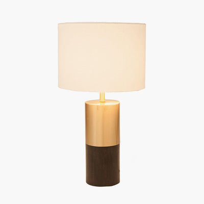 Pacific Lifestyle Lighting Etosha Dark Wood and Gold Metal Table Lamp House of Isabella UK