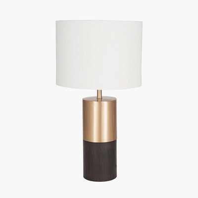 Pacific Lifestyle Lighting Etosha Dark Wood and Gold Metal Table Lamp House of Isabella UK