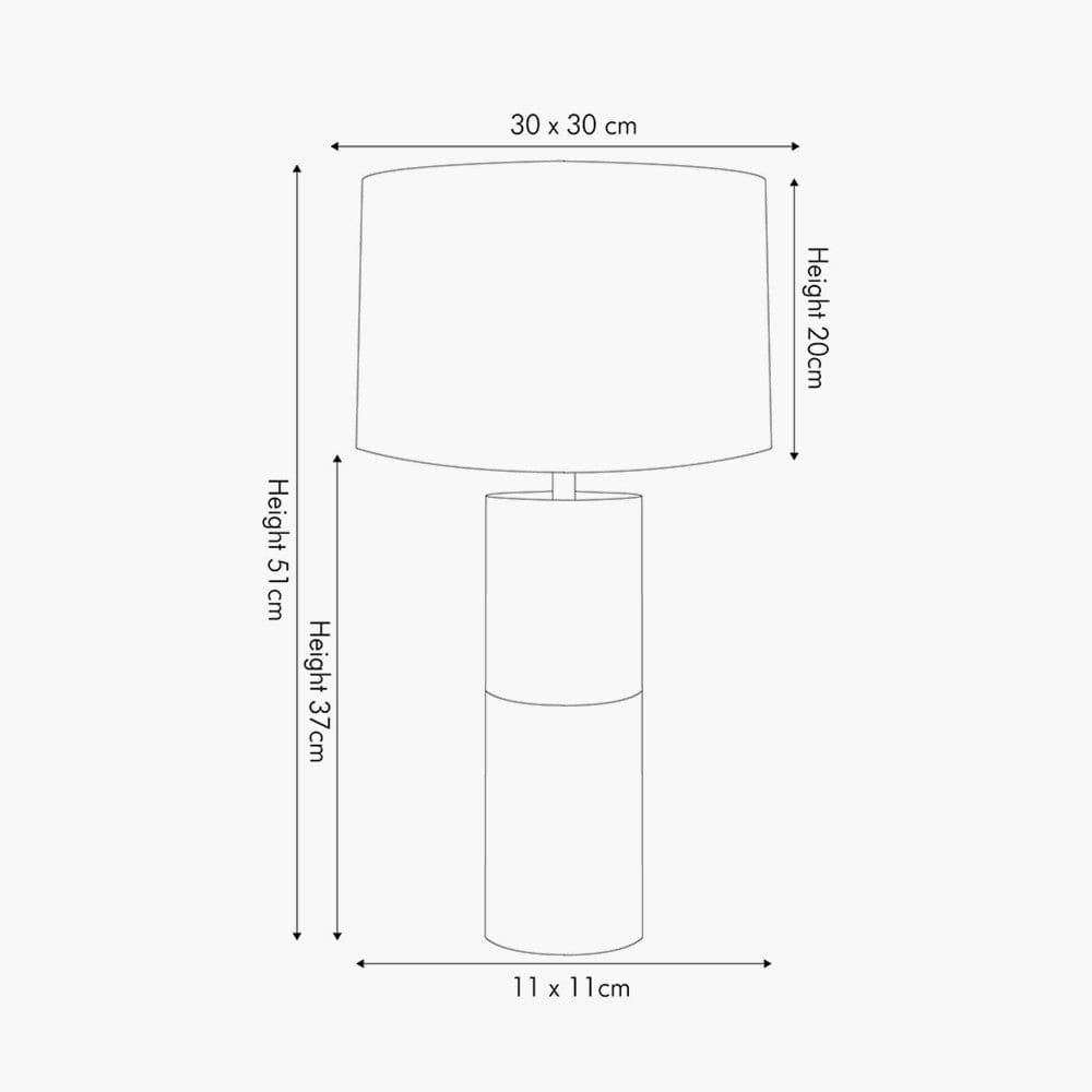 Etosha Grey Wood and Silver Metal Table Lamp.