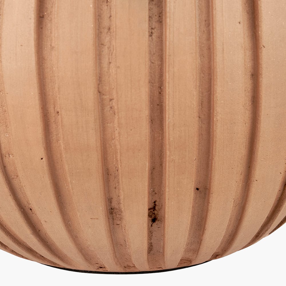 Ezekiel Natural Terracotta Textured Ball Table Lamp.