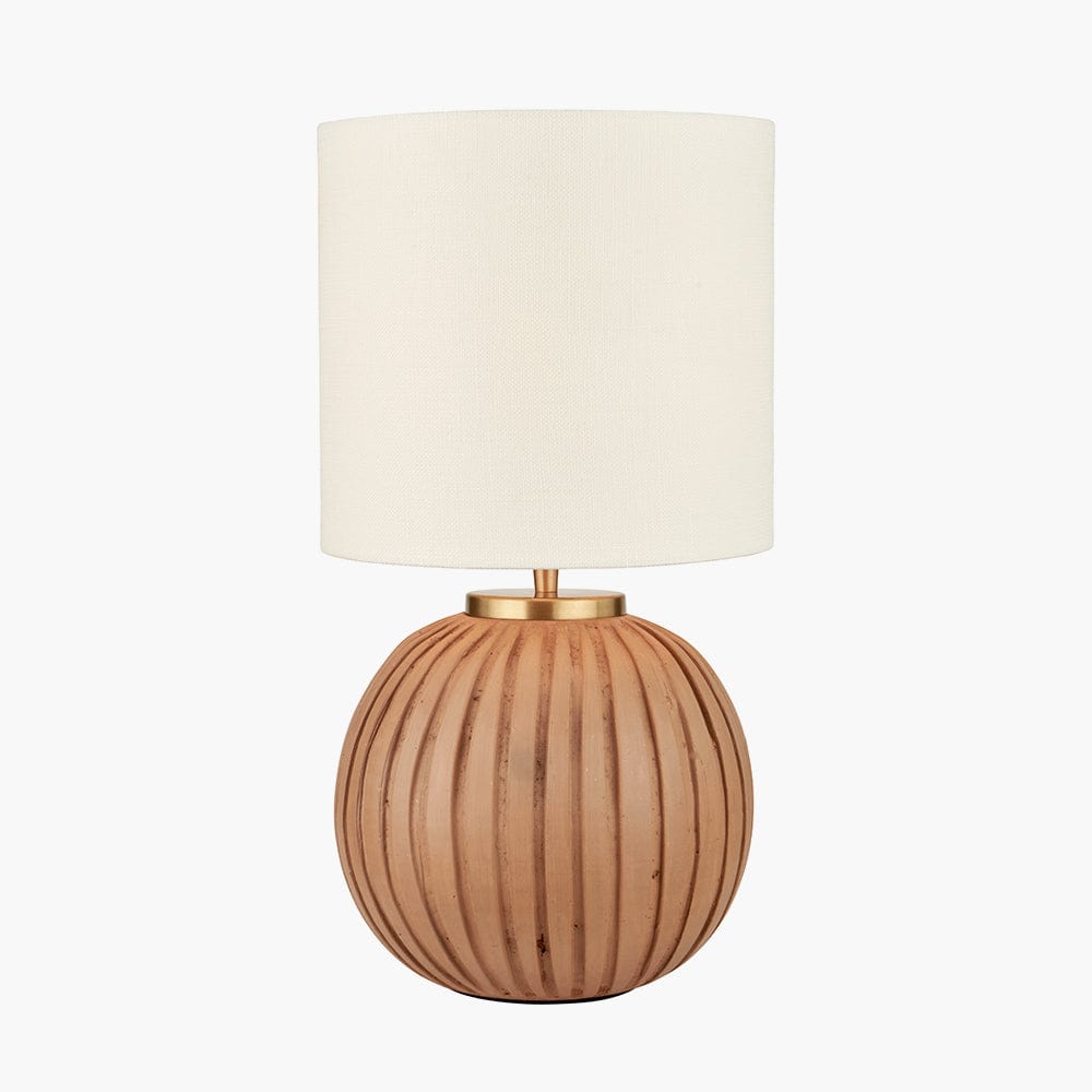 Ezekiel Natural Terracotta Textured Ball Table Lamp.