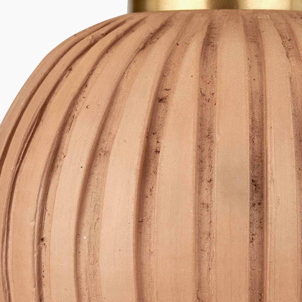 Ezekiel Natural Terracotta Textured Ball Table Lamp.