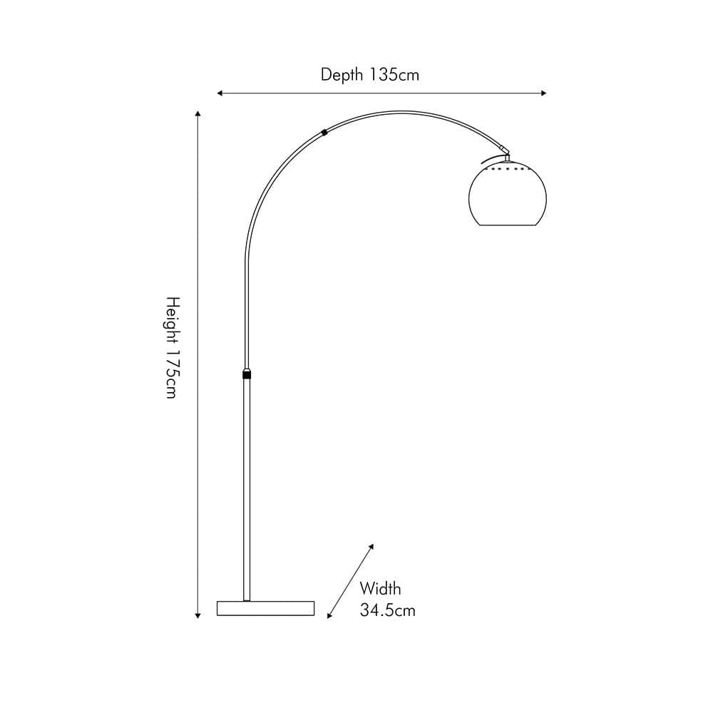 Pacific Lifestyle Lighting Feliciani Brushed Silver Metal and White Marble Floor Lamp House of Isabella UK