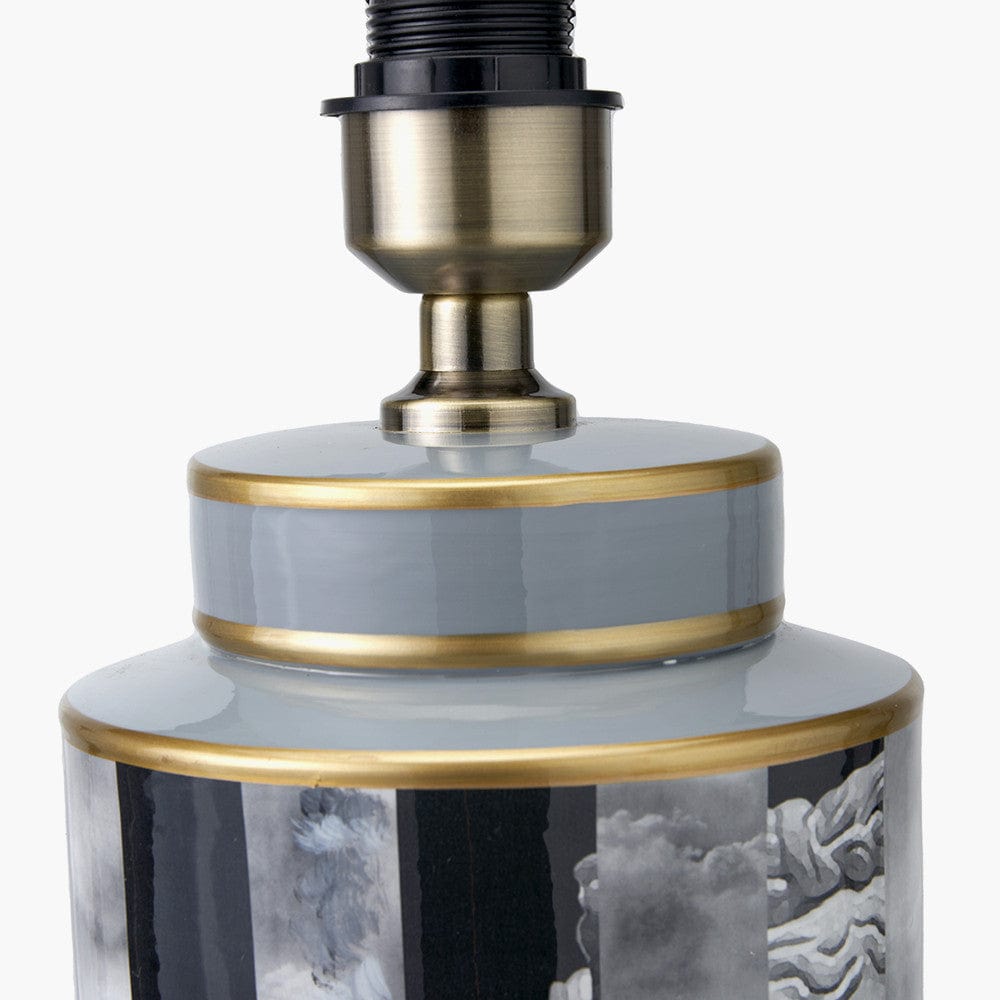 Fenella Black and White Photographic Design Table Lamp.