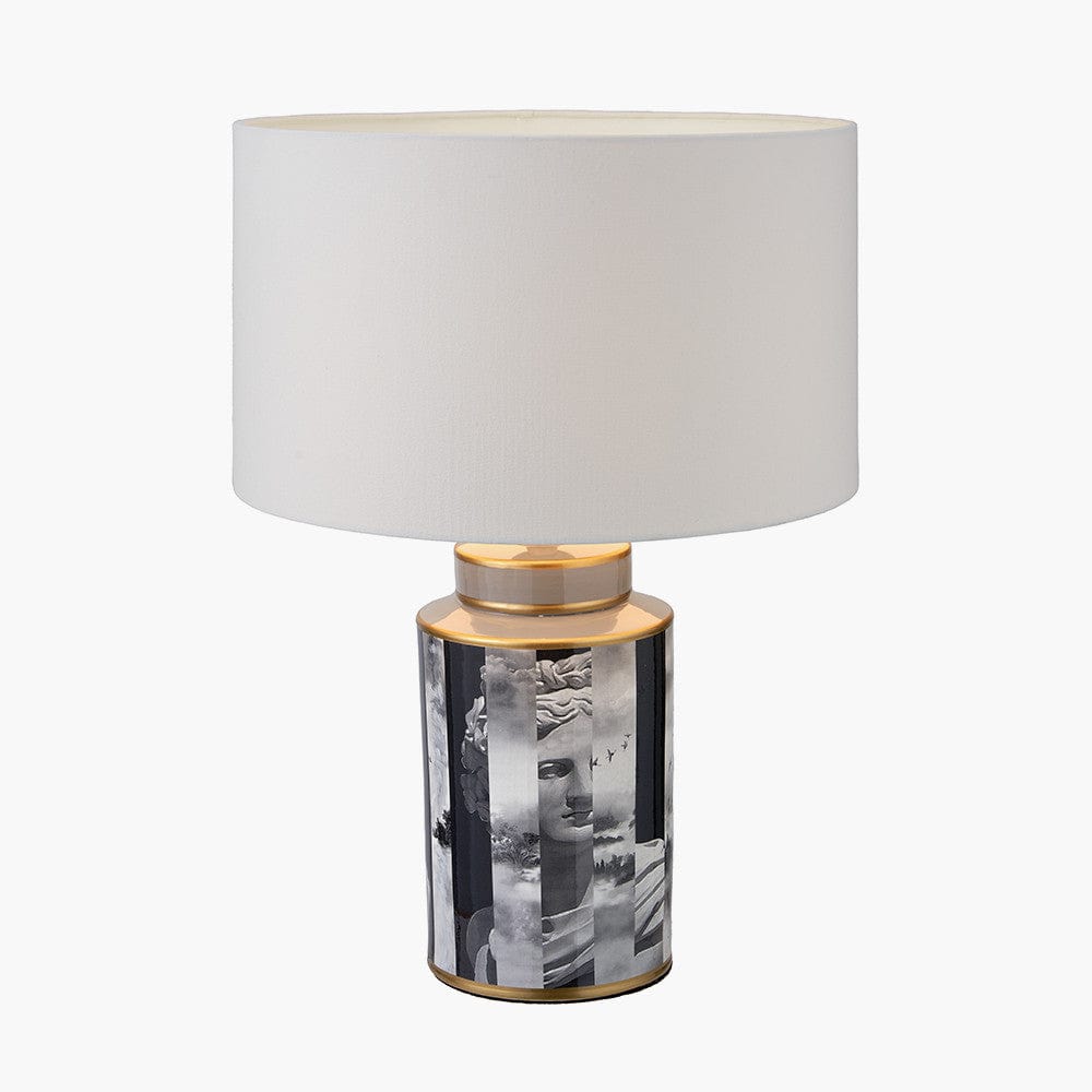 Fenella Black and White Photographic Design Table Lamp.