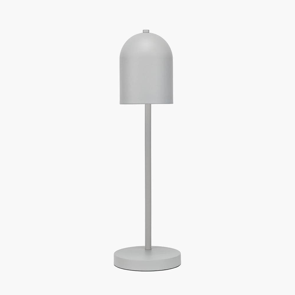 Pacific Lifestyle Lighting Finn Grey Metal Cloche Headed Table Lamp House of Isabella UK