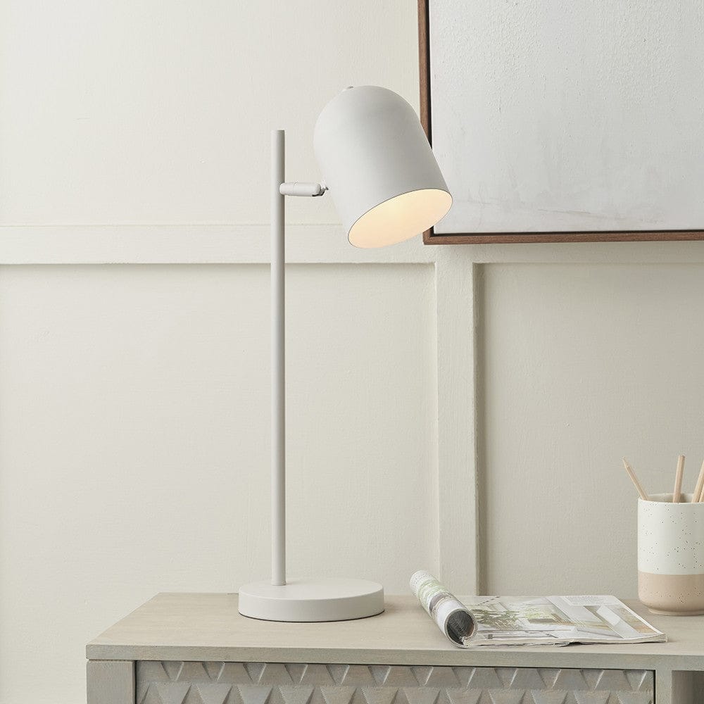 Pacific Lifestyle Lighting Finn Grey Metal Cloche Headed Table Lamp House of Isabella UK