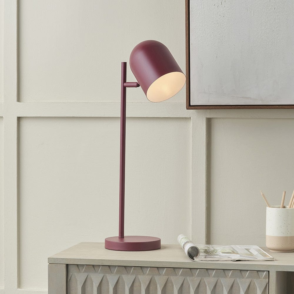 Pacific Lifestyle Lighting Finn Mulberry Metal Cloche Headed Table Lamp House of Isabella UK