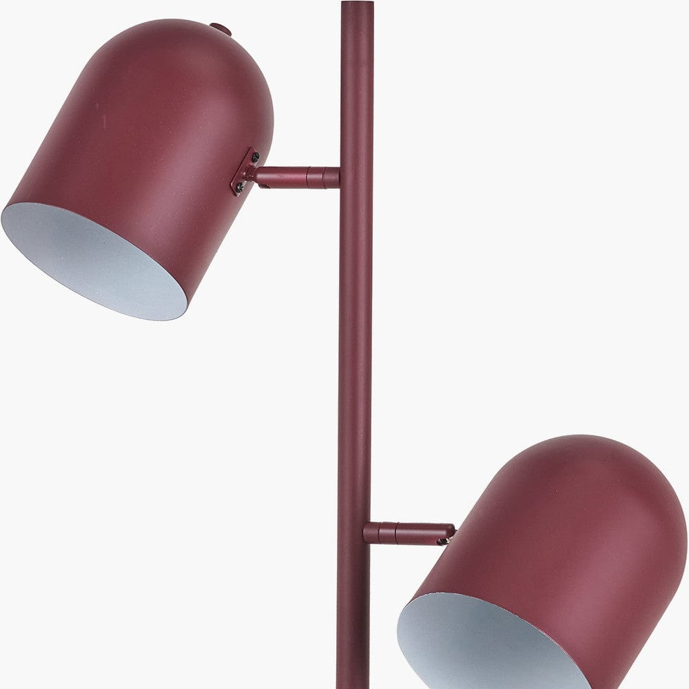 Pacific Lifestyle Lighting Finn Mulberry Metal Cloche Two Head Floor Lamp House of Isabella UK