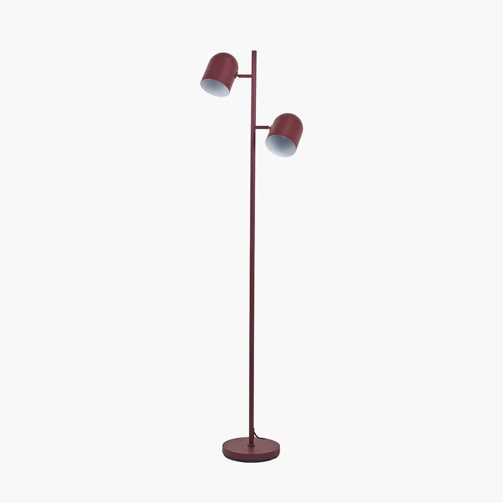 Pacific Lifestyle Lighting Finn Mulberry Metal Cloche Two Head Floor Lamp House of Isabella UK