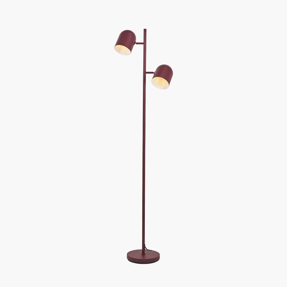 Pacific Lifestyle Lighting Finn Mulberry Metal Cloche Two Head Floor Lamp House of Isabella UK