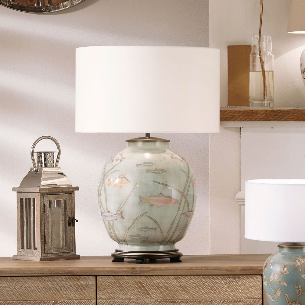 Fish Large Glass Table Lamp.