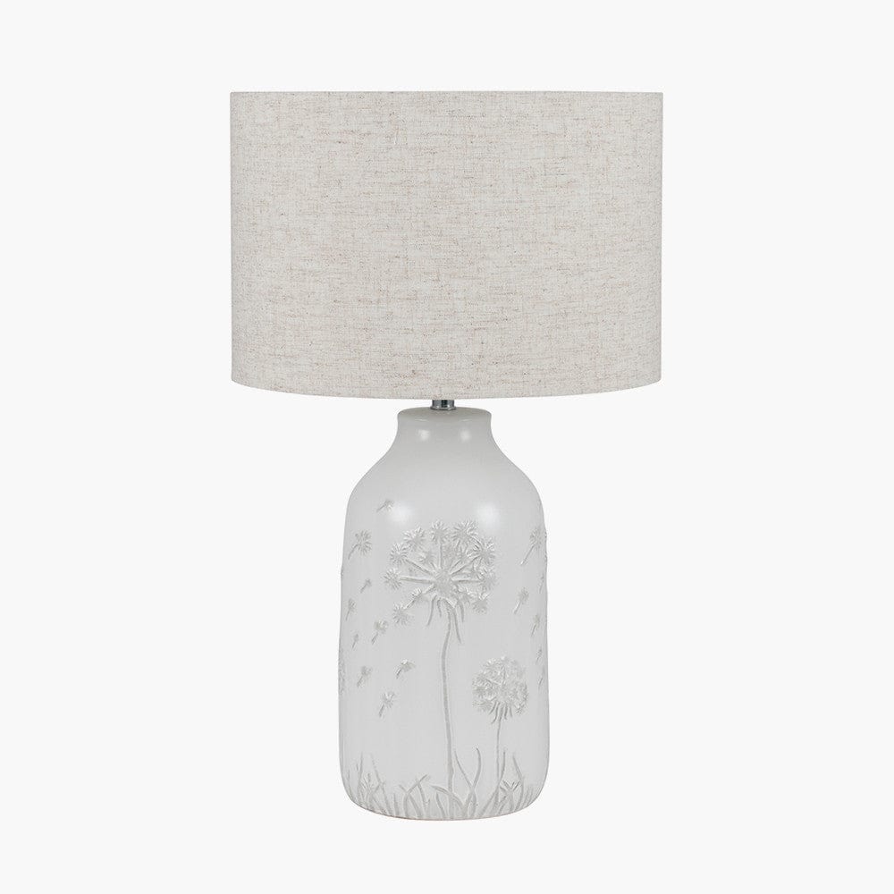 Pacific Lifestyle Lighting Flora White Floral Ceramic Table Lamp House of Isabella UK