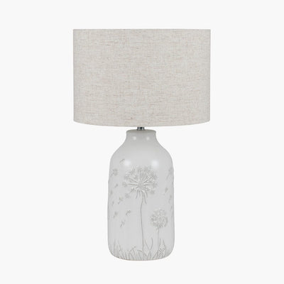 Pacific Lifestyle Lighting Flora White Floral Ceramic Table Lamp House of Isabella UK