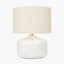 Pacific Lifestyle Lighting Flora White Small Floral Ceramic Table Lamp House of Isabella UK