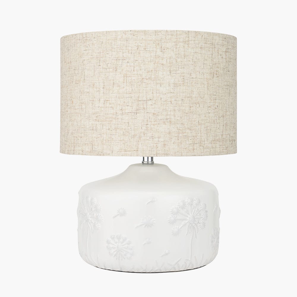 Pacific Lifestyle Lighting Flora White Small Floral Ceramic Table Lamp House of Isabella UK