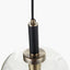 Pacific Lifestyle Lighting Florence Black Metal and Glass Pendant House of Isabella UK