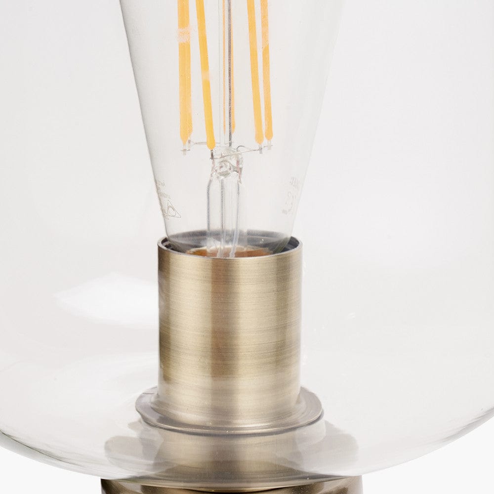 Pacific Lifestyle Lighting Florence Black Metal and Glass Table Lamp House of Isabella UK